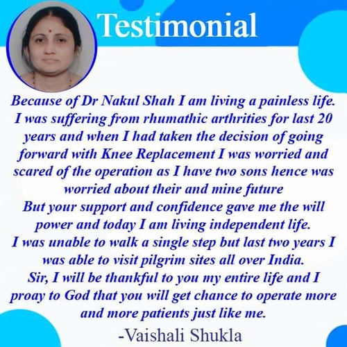 Patient Testimonials | Dr Nakul Shah | Karve Road , Pune